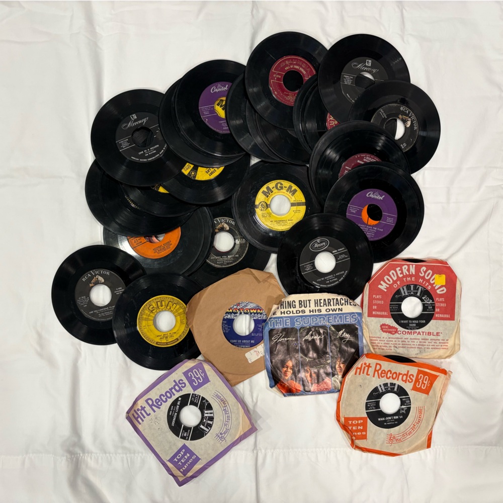 LOT of 56 Early Mixed Label Vintage 45 RPM Records 50s & 60s Tested Jukebox